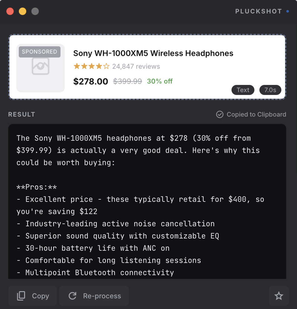 PluckShot guided analysis of whether the headphones are a good deal